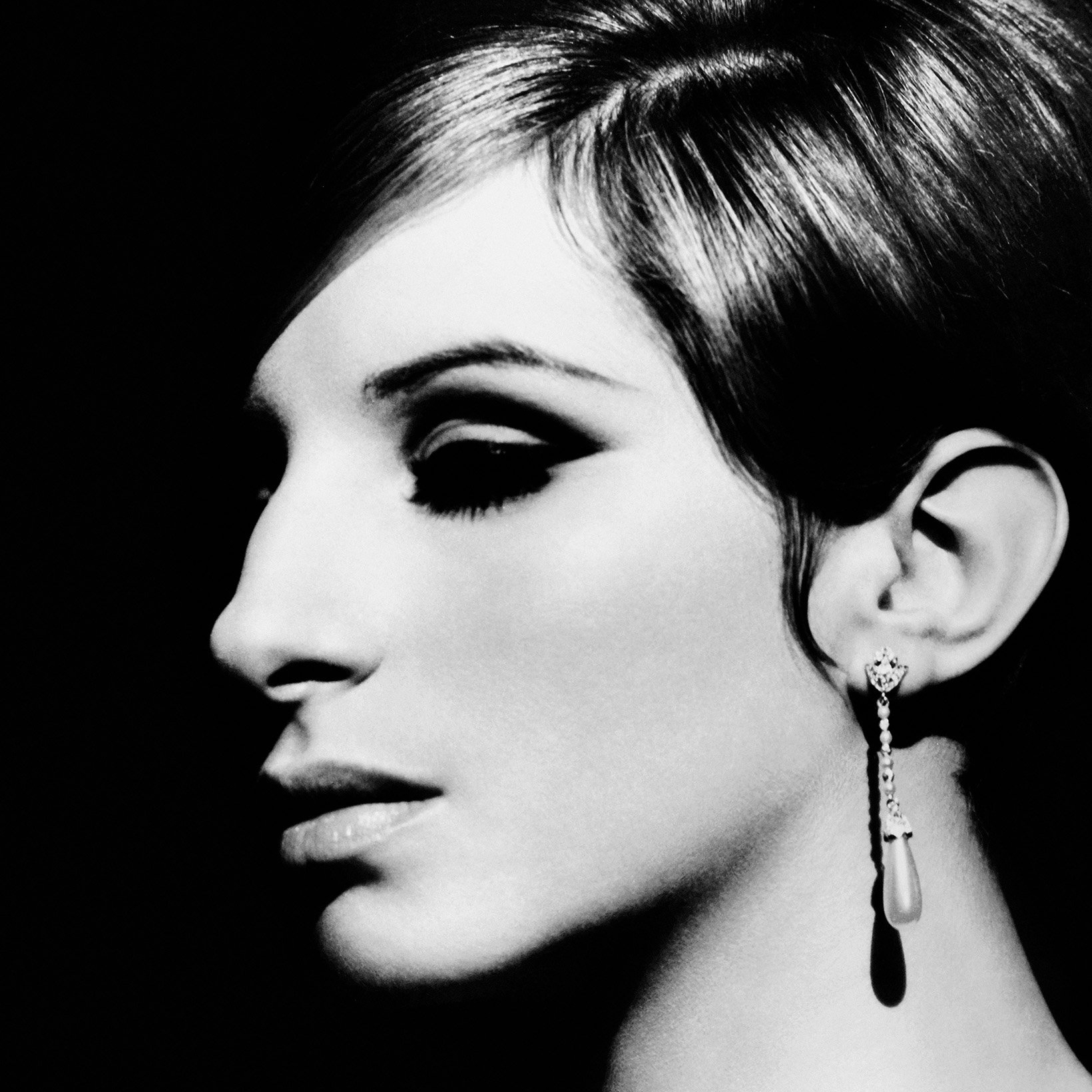 Barbra Streisand with Pearl Earring, LA , 1974