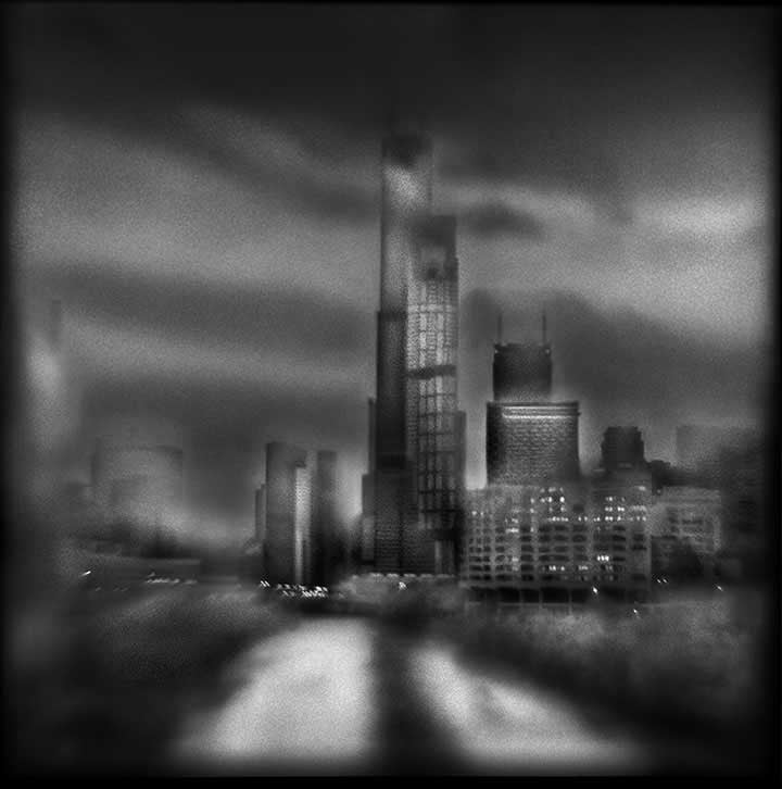    Sears Tower,&nbsp;  7:20AM    Hand-varnished, archival pigment print.  16 x 16 inches 