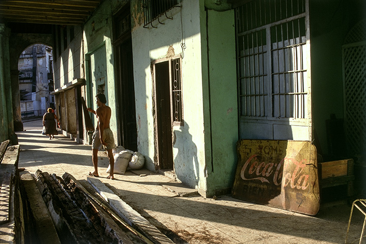 Arcade with Coca Cola Sign , Havana, Cuba, 1999 Archival Inkjet Print 13 3/8 x 20" $800