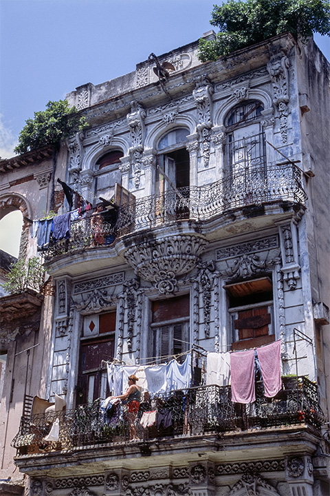   White Fancy House on Paseo del Prado , Havana Cuba, 2003  Archival Inkjet Print  20 x 13 3/8" &nbsp;$800 