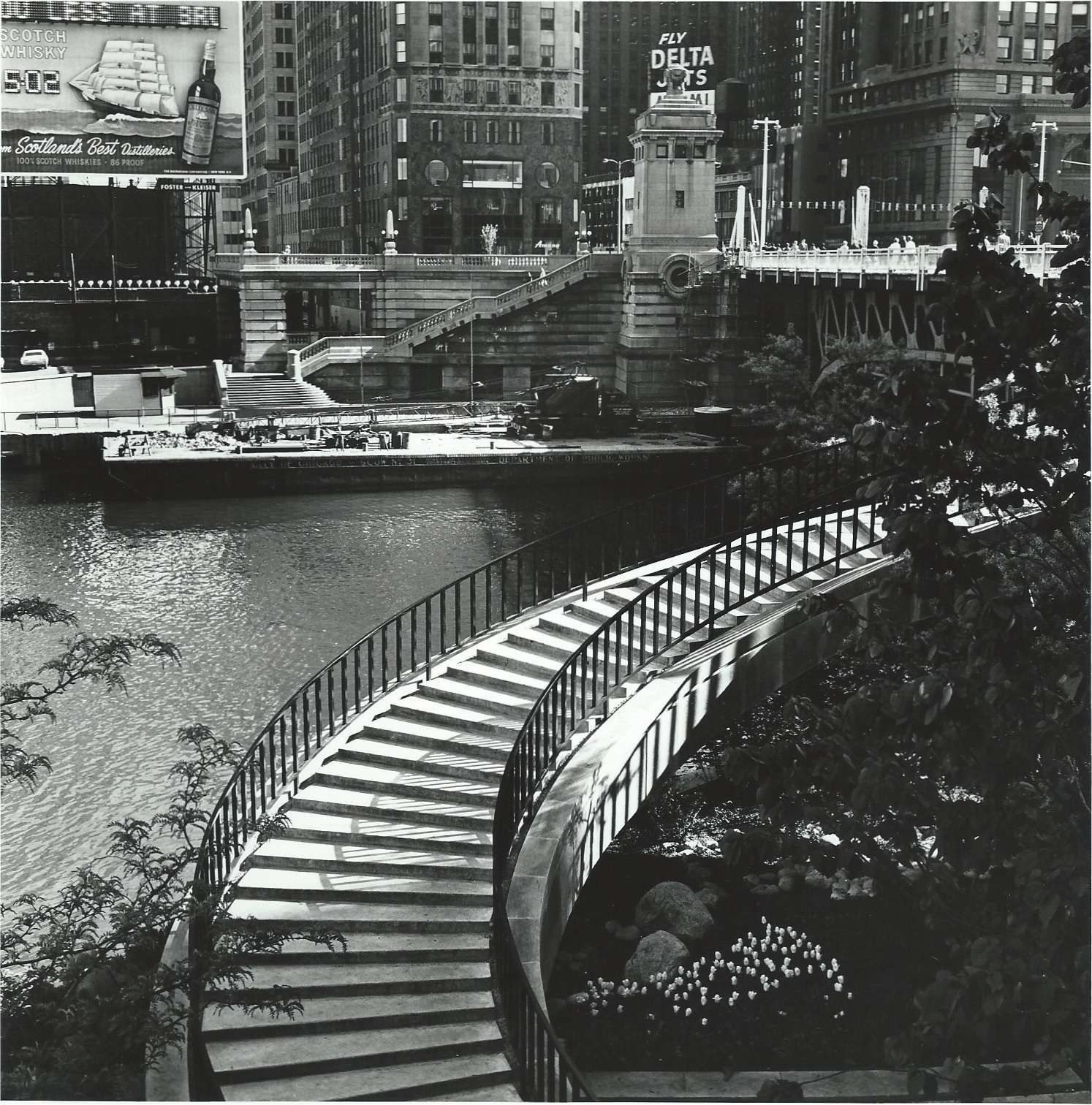   The Stairway near Equitable Bld, Chicago , 1966  Silver Gelatin Photograph  7 1/2 x 7 1/2" &nbsp;$750 