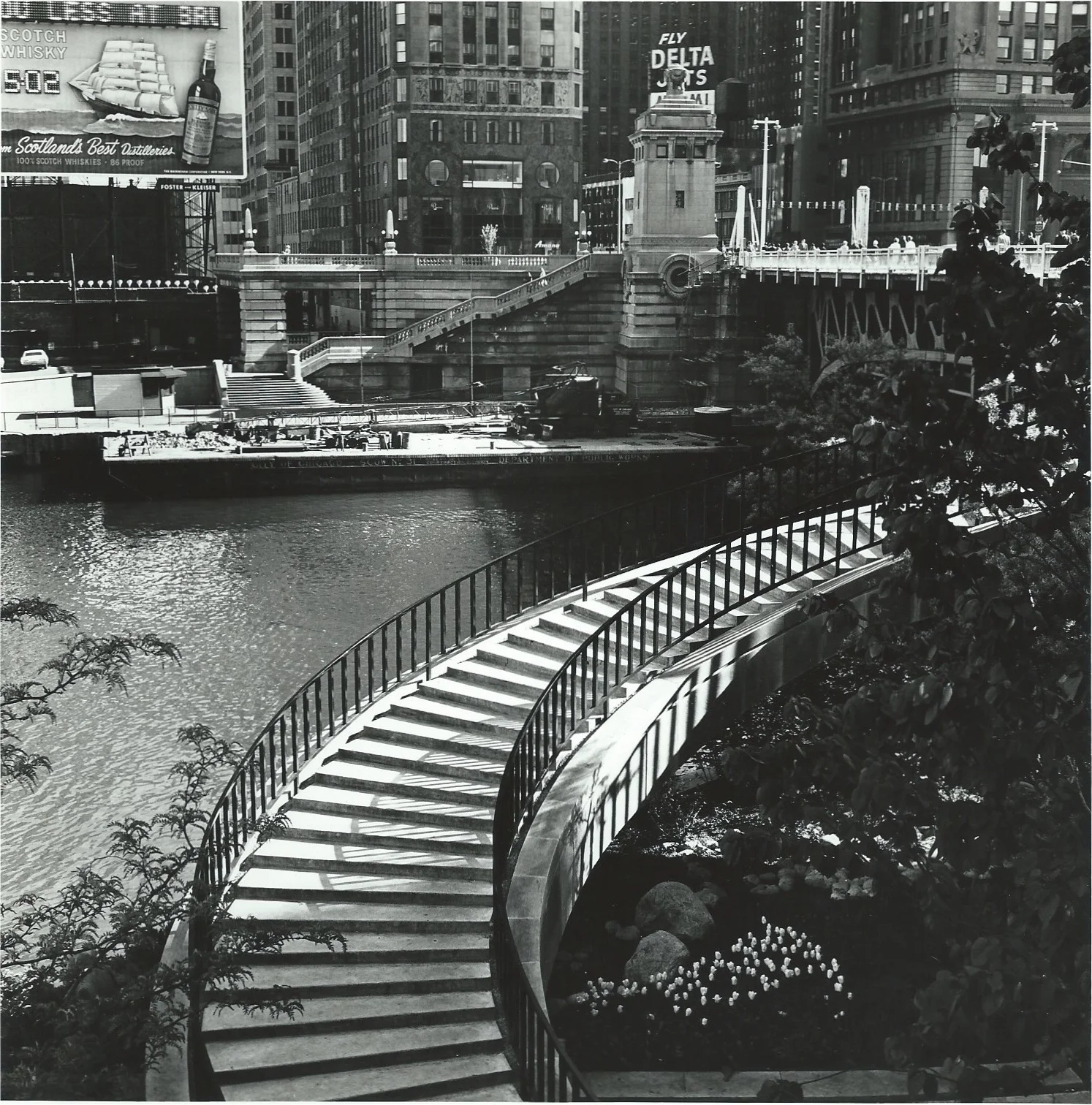 The Stairway near Equitable Bld, Chicago , 1966 Silver Gelatin Photograph 7 1/2 x 7 1/2" $750