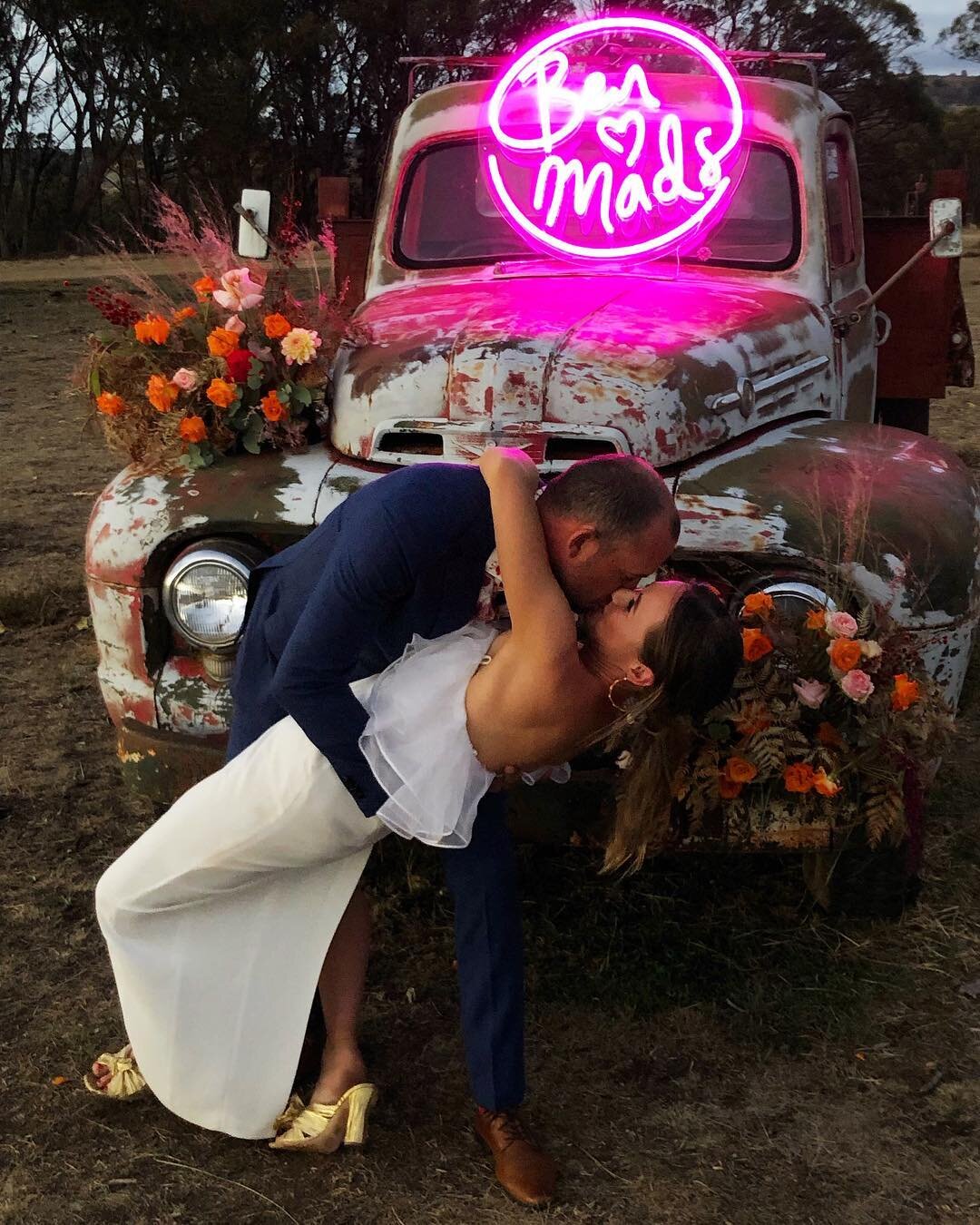 My heart is bursting for these two lovers. My sister @madeleine_hunt_ and her husband @bennfleming pulled off the greatest wedding in the paddocks of our family farm, &lsquo;Hilltop&rsquo;. We drank margaritas and danced to a live band under the famo