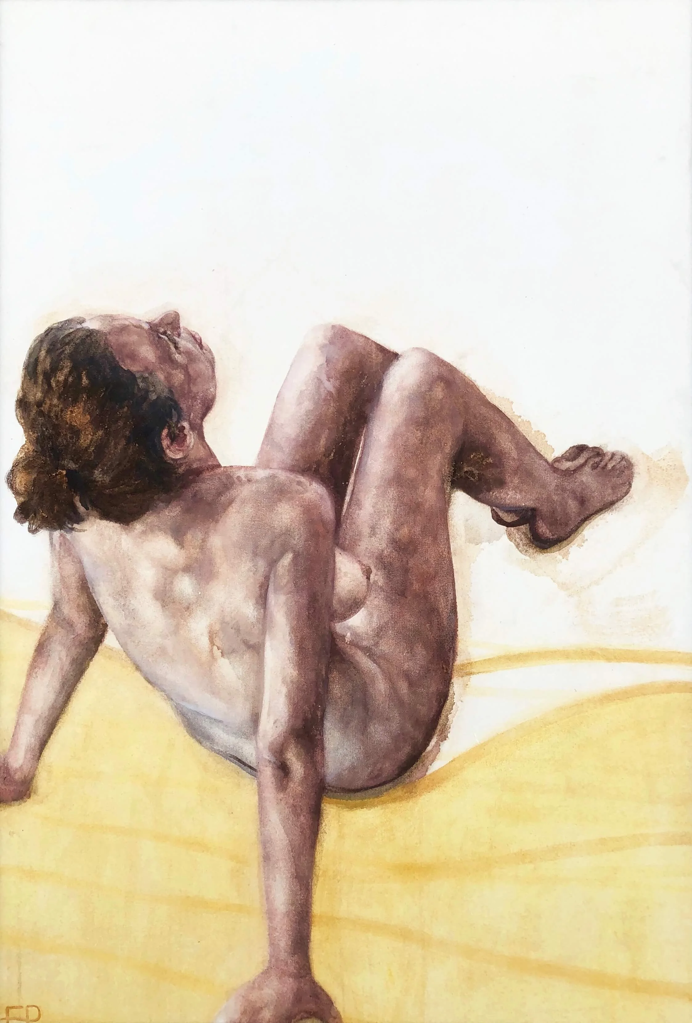 Warm Cheeks Watercolour and gouache on canvas 87 x 59cm £2800 emponsonby@gmail.com