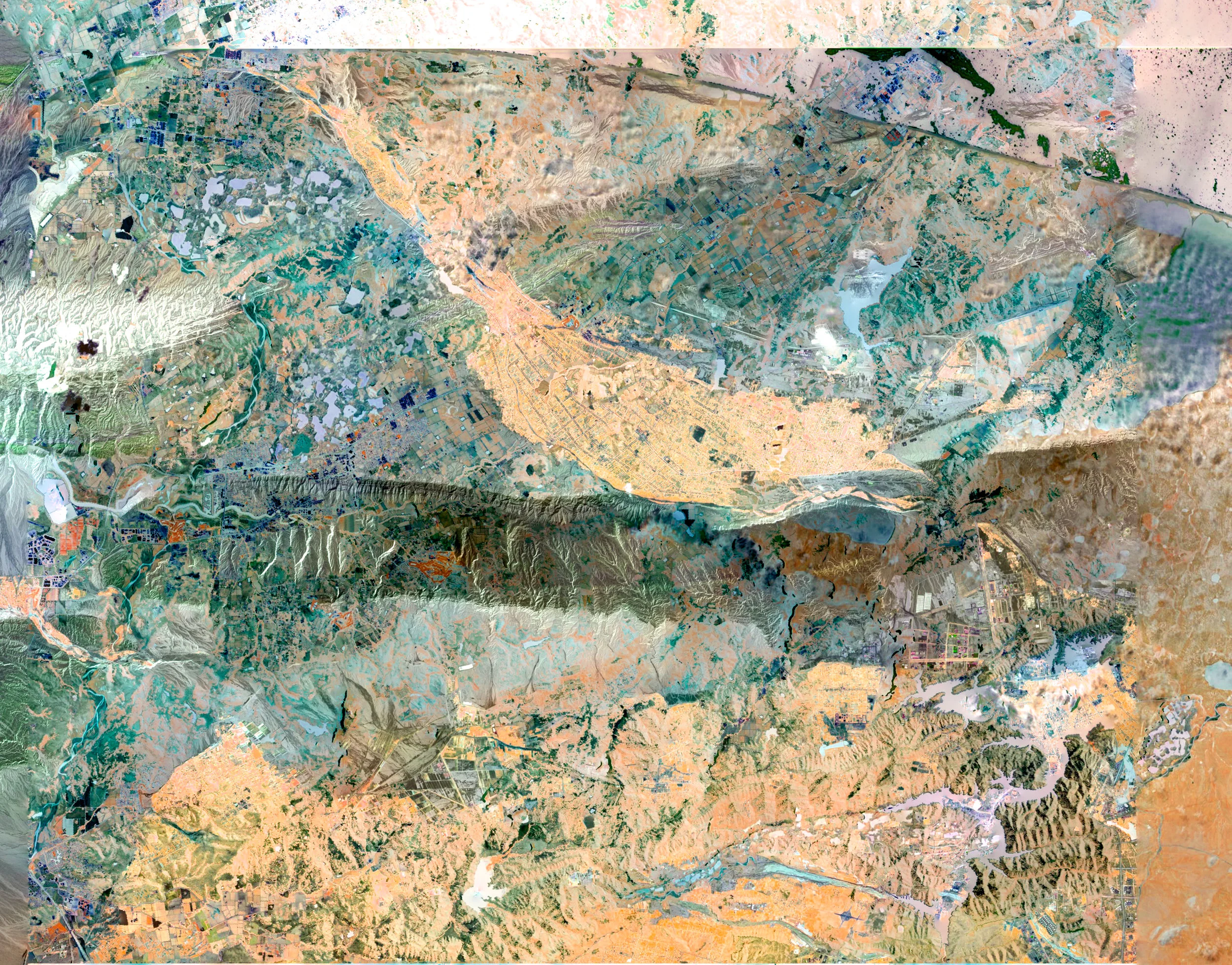 NASA Stack No. 11 (Gold Mining in Siberia, Northern California Fires and Kashgar, China)