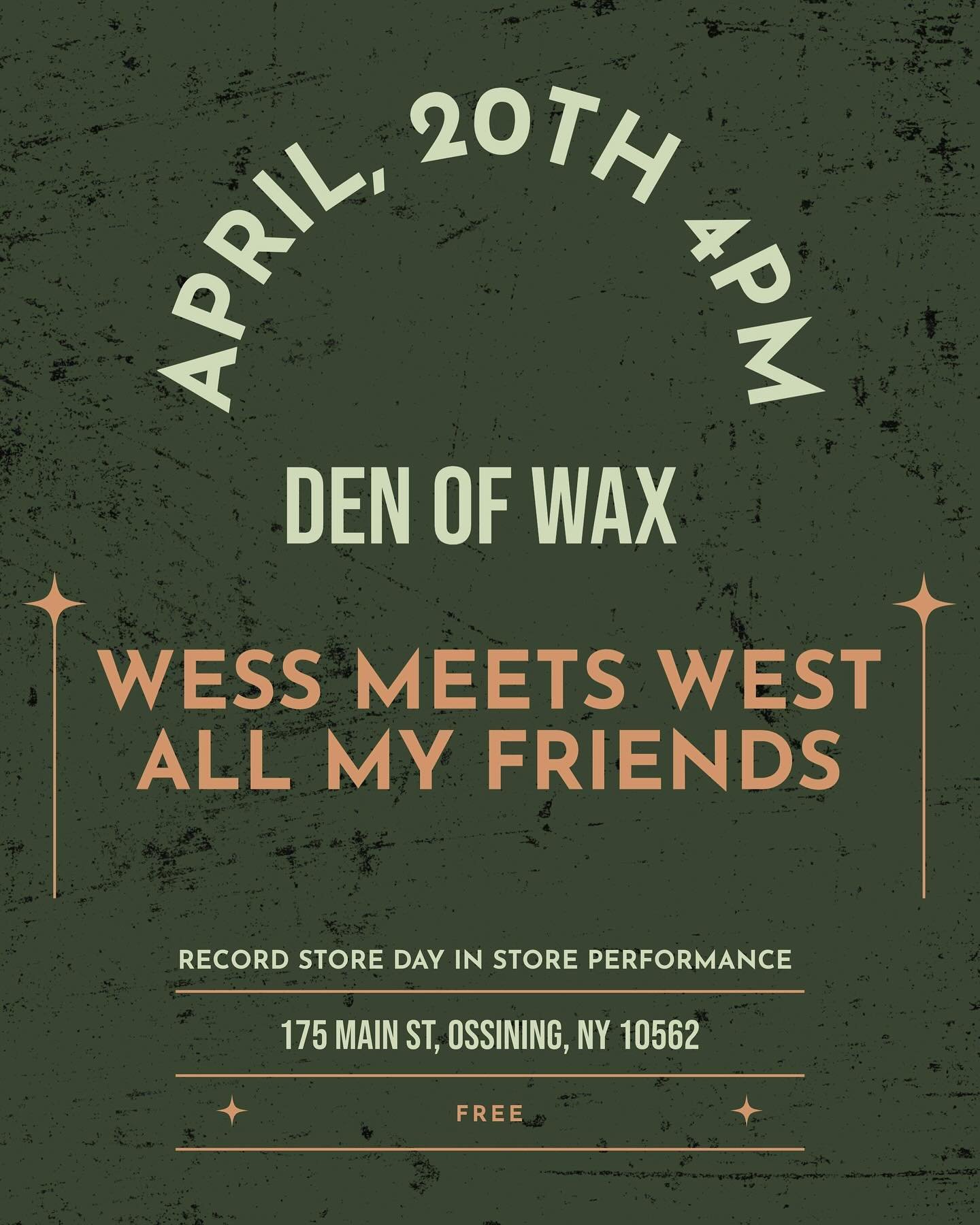 TODAY 📀 Come celebrate your Record Store Day with us and @christinapic at @denofwax // music @ 4pm
