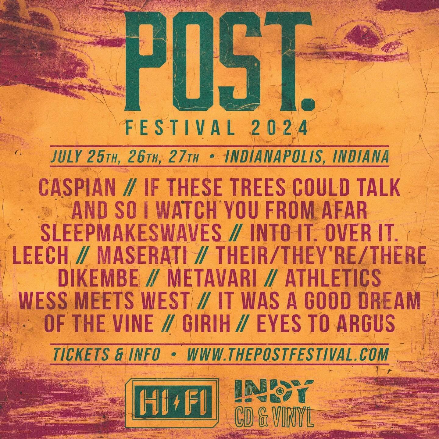 This was a tough one to keep under wraps. @the_post_festival this July, so honored to be apart of this already incredible lineup