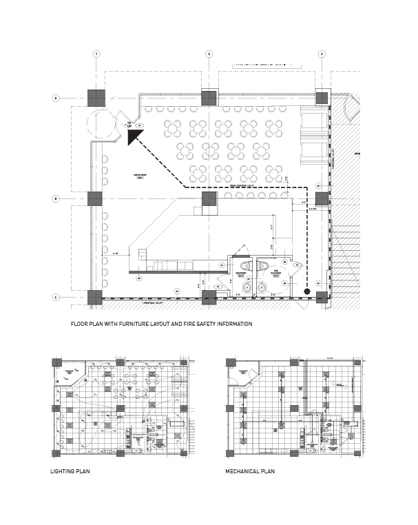 Floor Plan with Lighting and Mechanical Layouts
