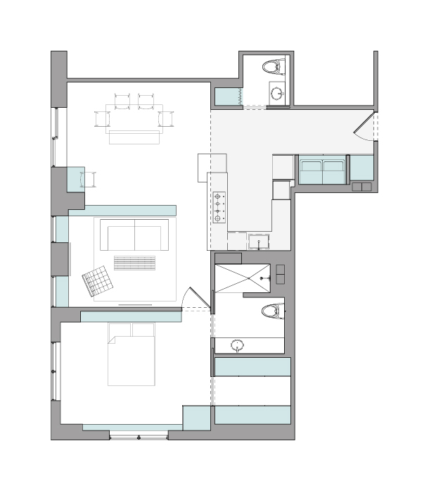 Floor Plan Layout Highlighting Storage Opportunities