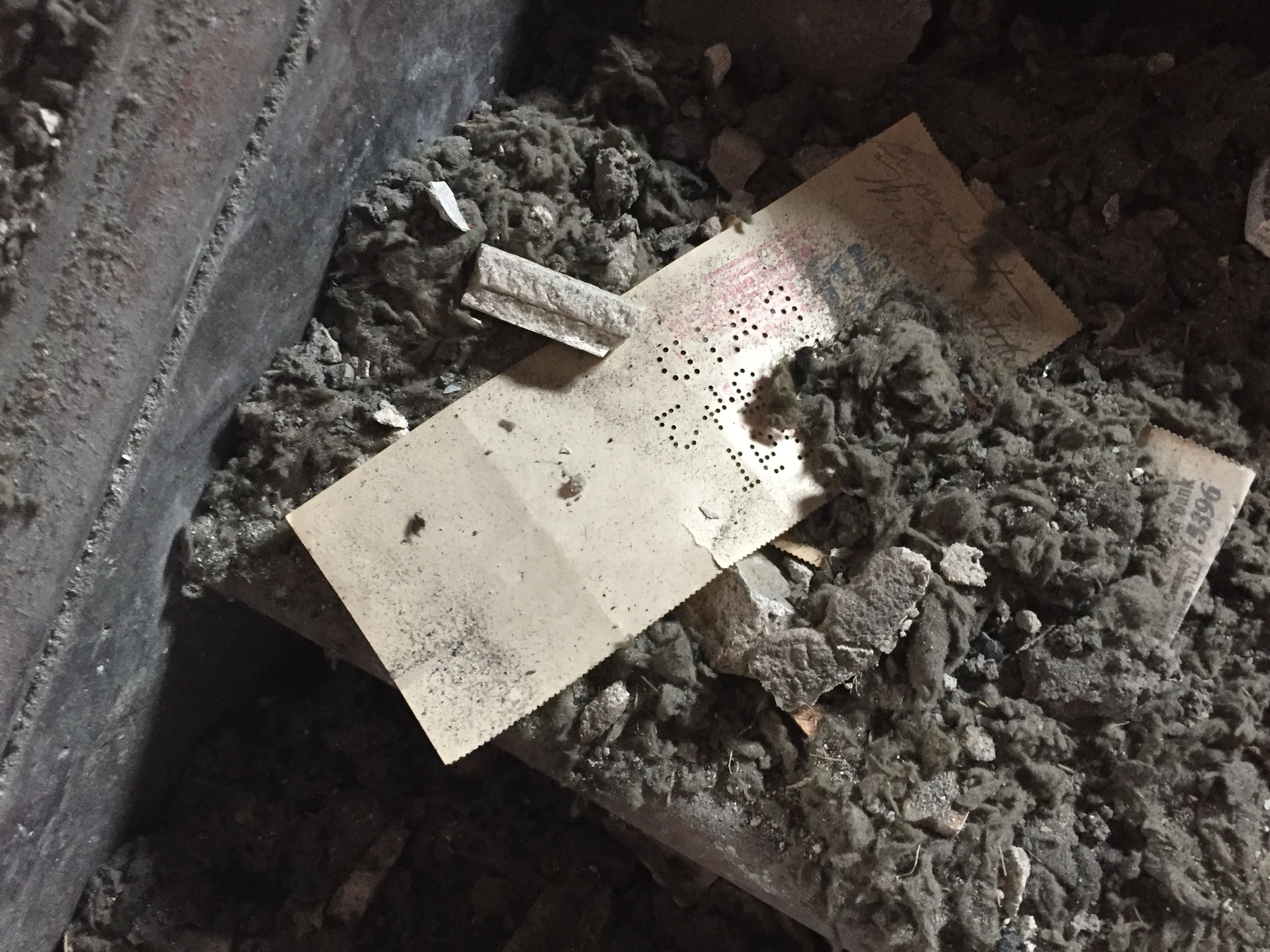 It's amazing what get's uncovered!  This check from 1942 was one of many found in the walls!