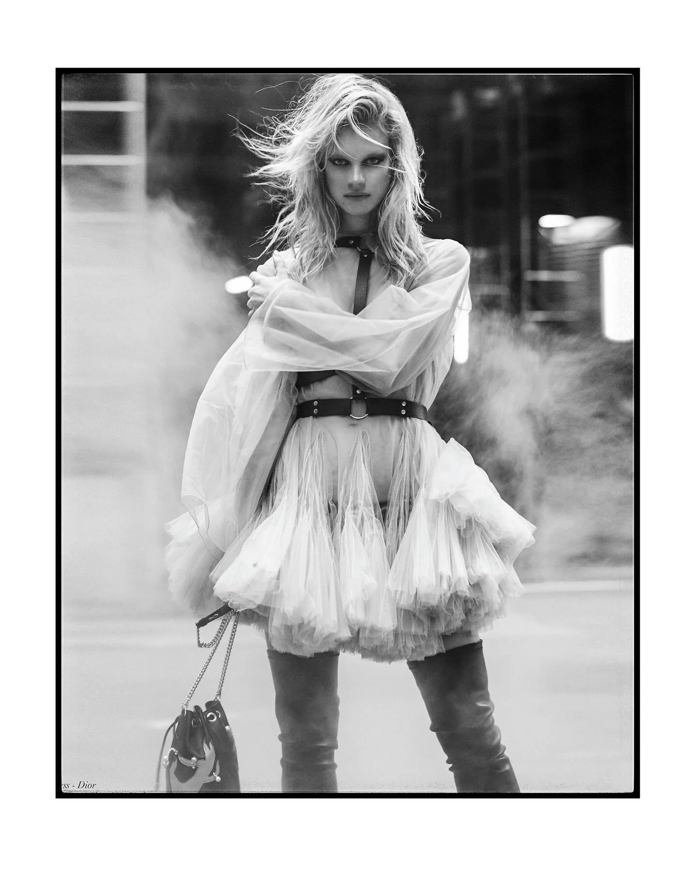 @nadineleopold // photographed by @brycethompson with @kathrinhohberg // styling by @arnoldmilfort with glam by @turpinsteven shot in freezing temps on the streets of NYC.