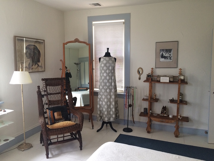 Lee Krasner's bedroom, seen today as it was left at the time of her death in 1984. Photo by Emily Martin.