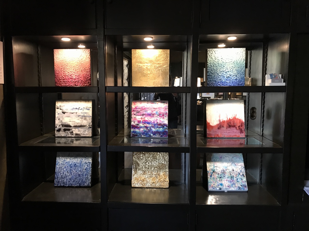 Installation view of my Cuba series paintings on mirrors