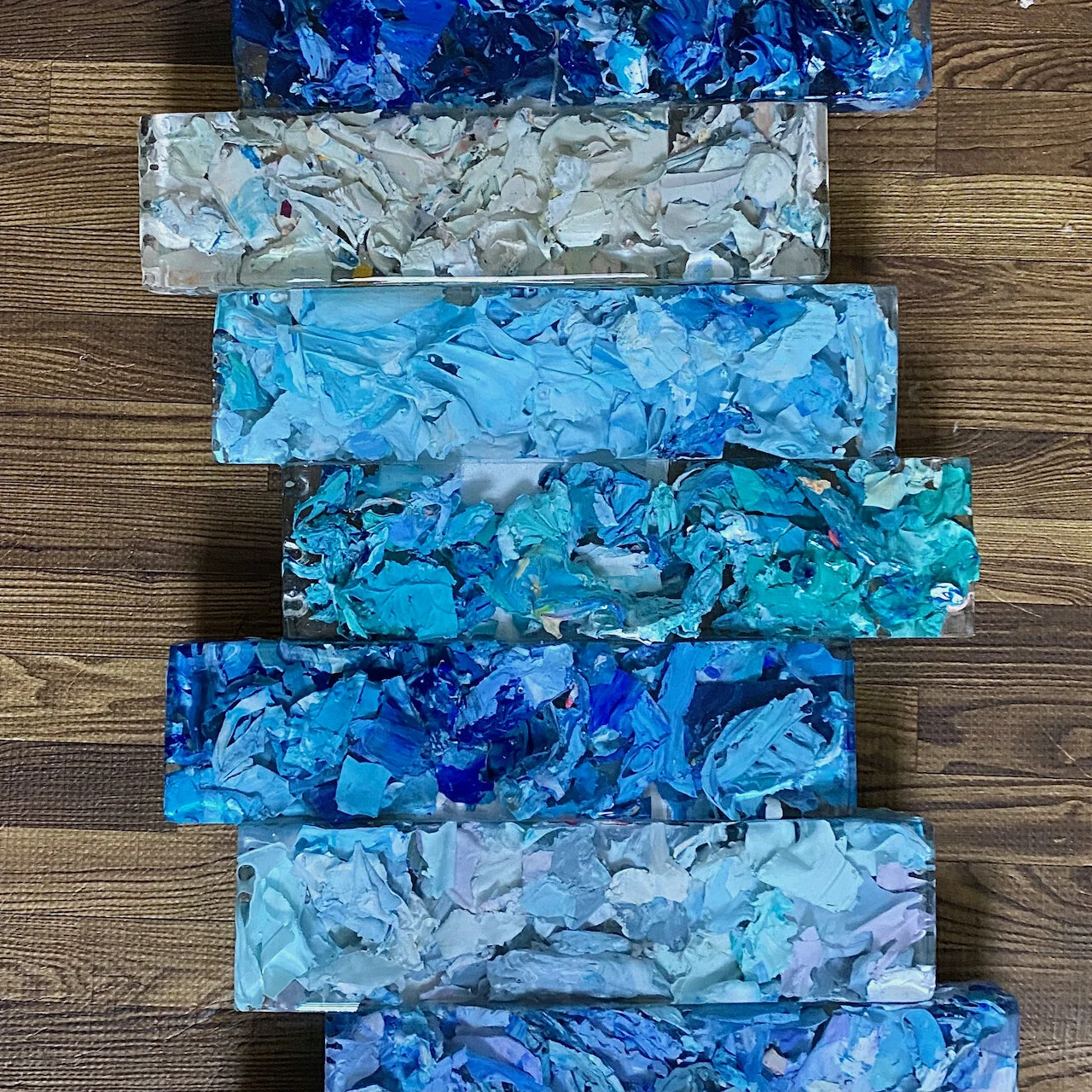 Nikki Vismara_Instruction Manual For Life (DNA)_30x74_acrylic and resin_2020_detail_2b.jpeg