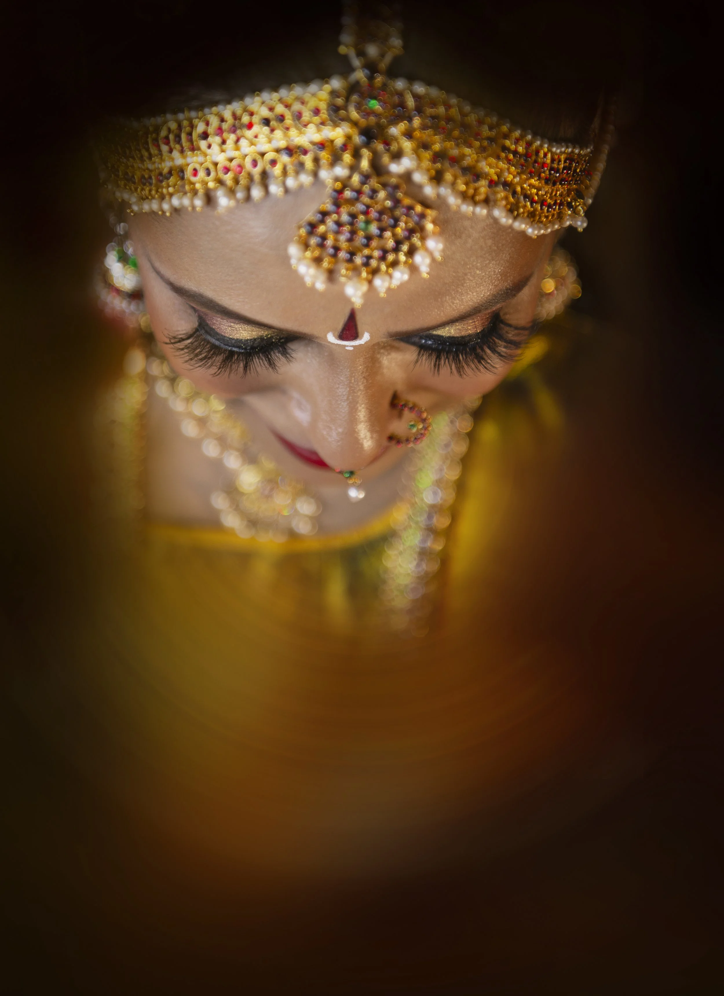 Artistic painterly image of dancer's face