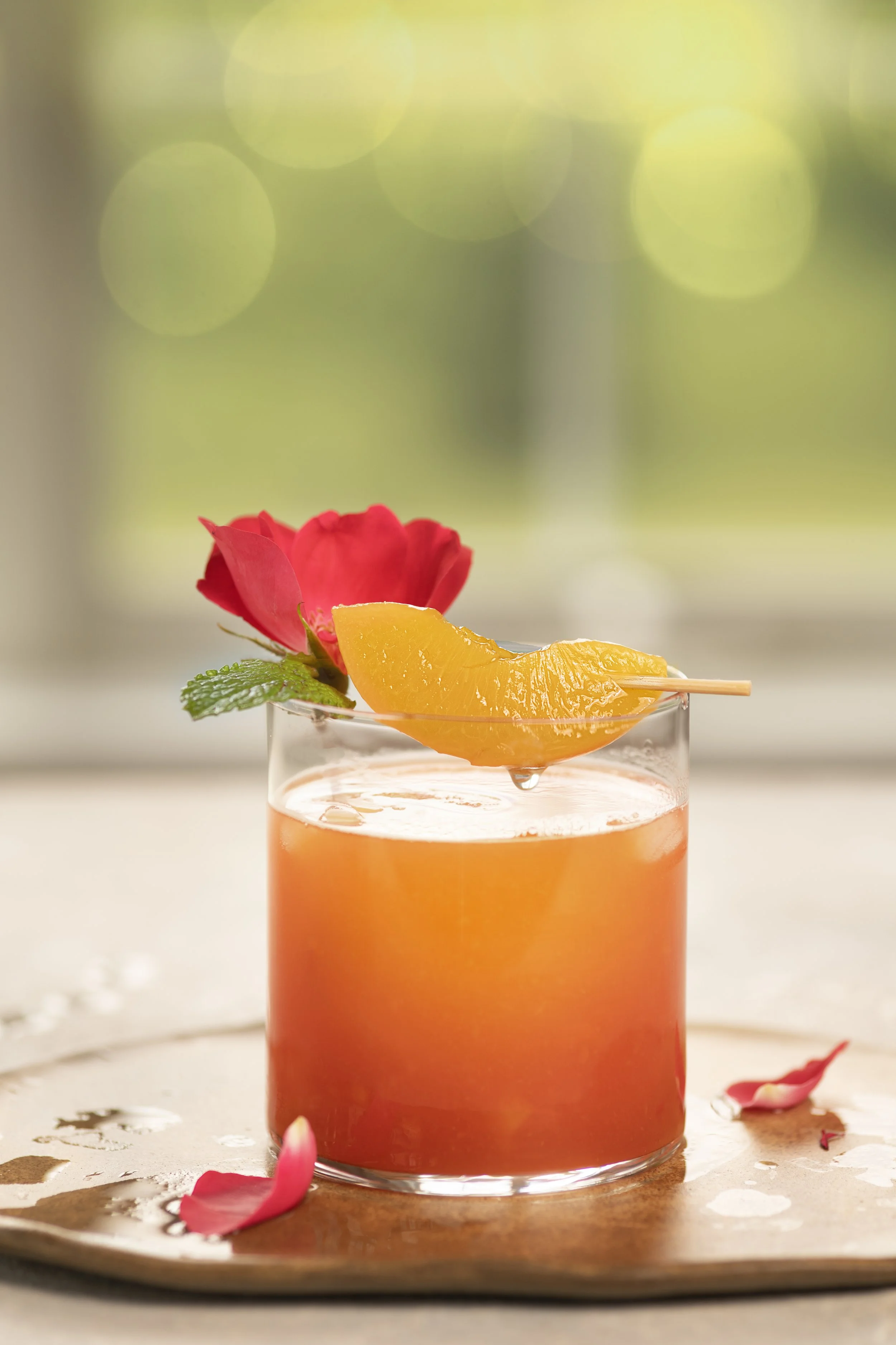 Fresh backlit cocktail by Simi Jois Chicago food photographer