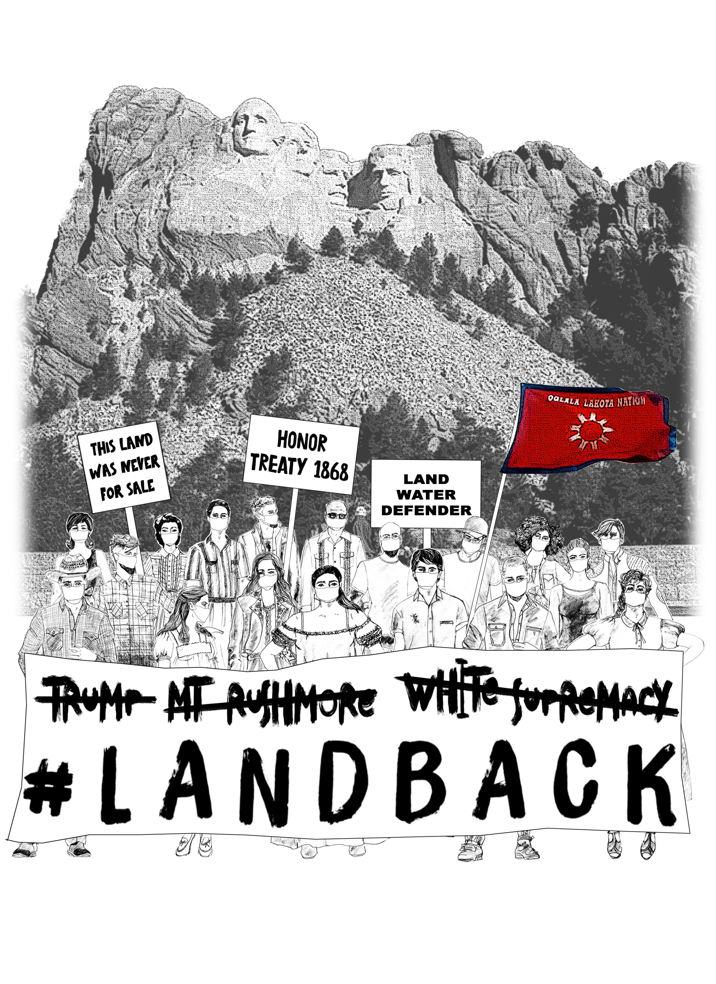 7/6/20 Protesters gather at Mt Rushmore as President plans 4th of July Celebration
