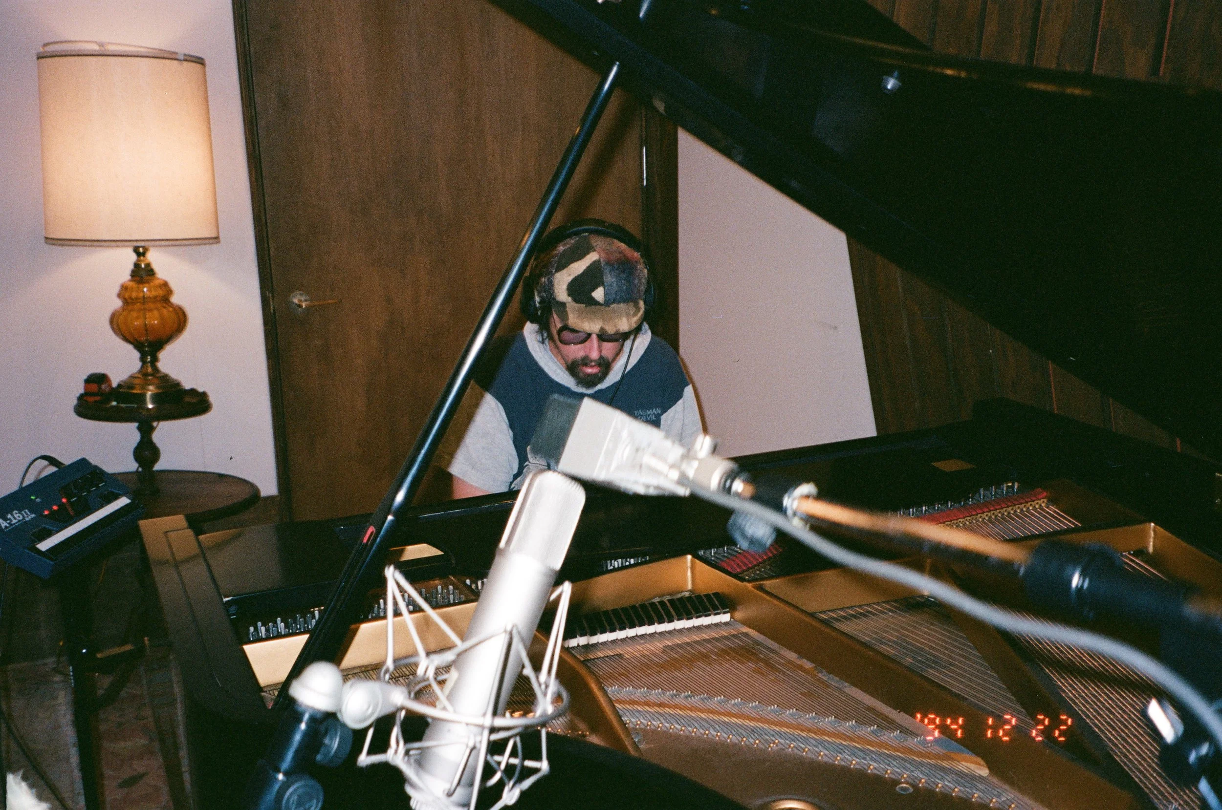  Jonny Kosmo on the piano with some midside mic placement - date unknown  