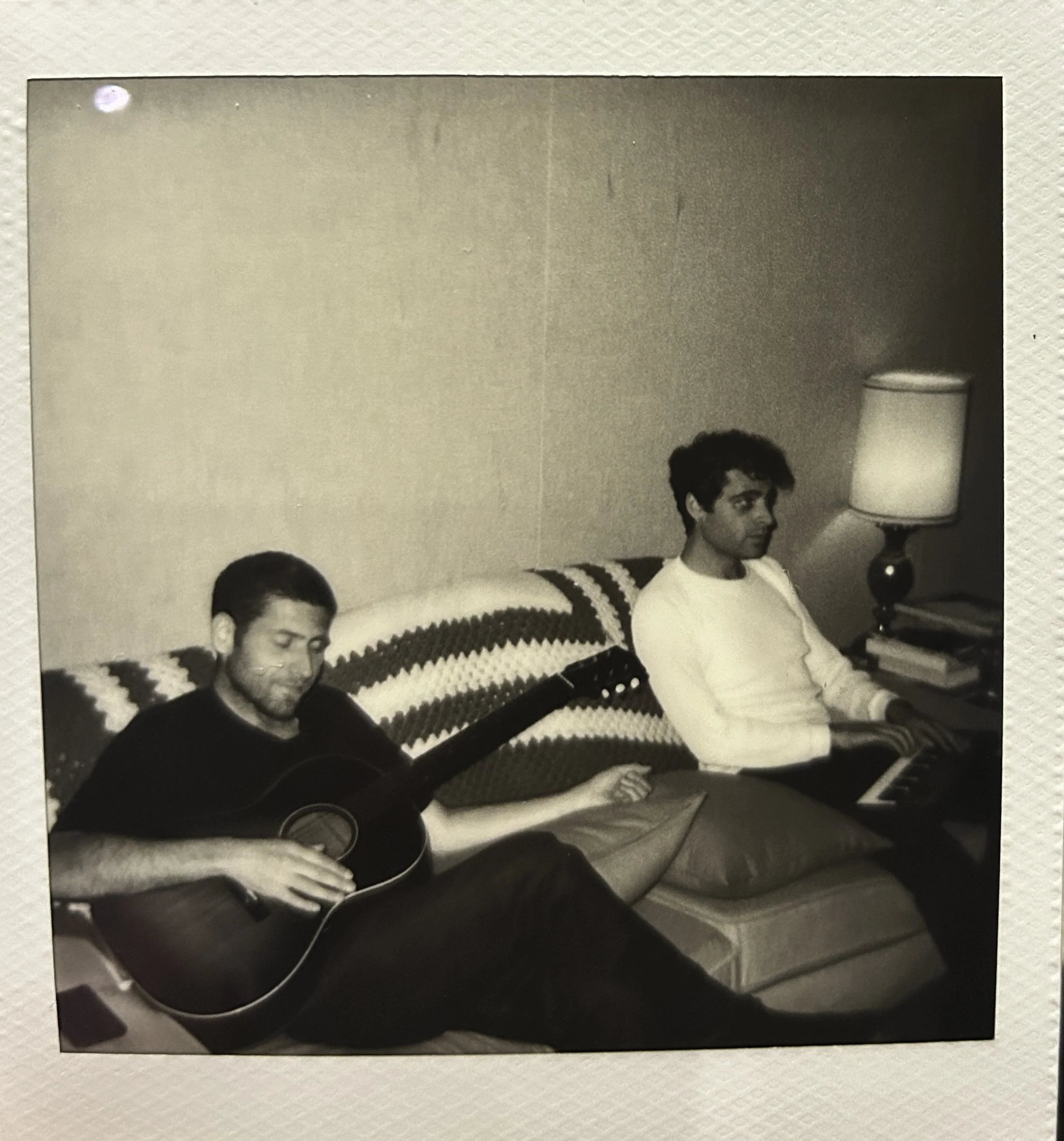  Two Rascals composing on the couch, recording with Benny Bock and Dylan Day for a Meernaa record  