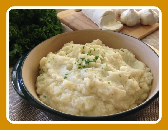 4. Creamy Cauliflower Mashed Potatoes I know what you're thinking. You want "real" mashed potatoes, right? You have GOT to try these Creamy Cauliflower Mashed "Potatoes." They are every bit as satisfying as mashed potatoes but without all the extra carbs. The best part is you don't get that heavy feeling after eating them so you'll have room for pumpkin pie!