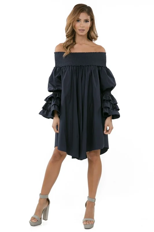 Less expensive version off the shoulder dress from My Secret Treasures Boutique Spring 2018 www.secrettreas.com