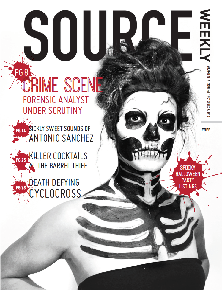 Makeup, photography and design for cover of Halloween issue of the Source Weekly.