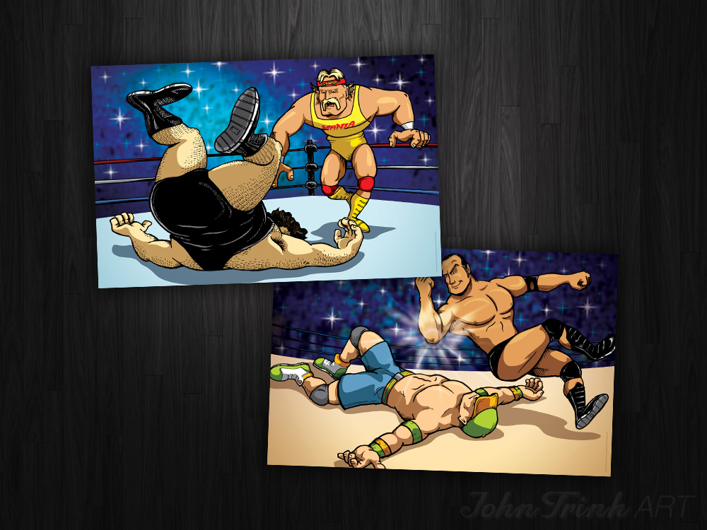 Wrestling Illustrations