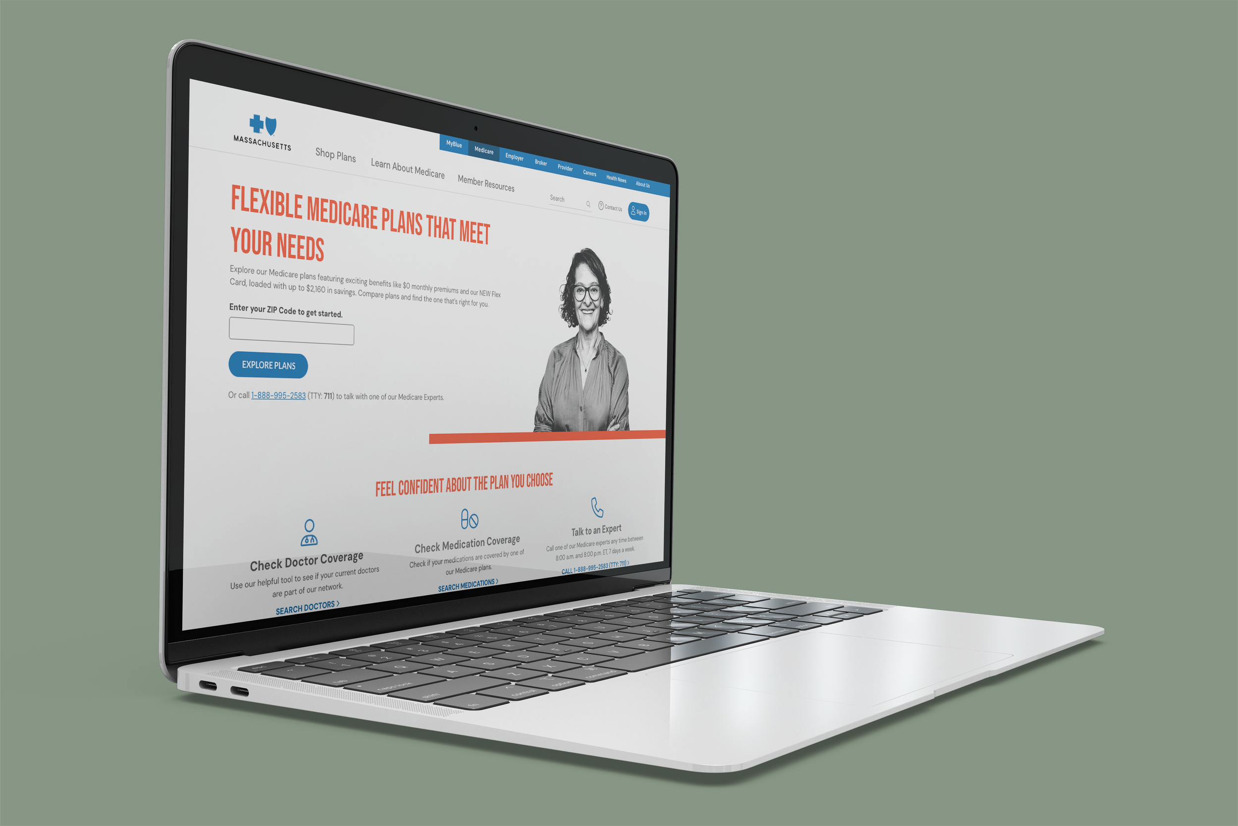  UX/UI for  Medicare Options , a BCBSMA website to shop &amp; compare plans. 