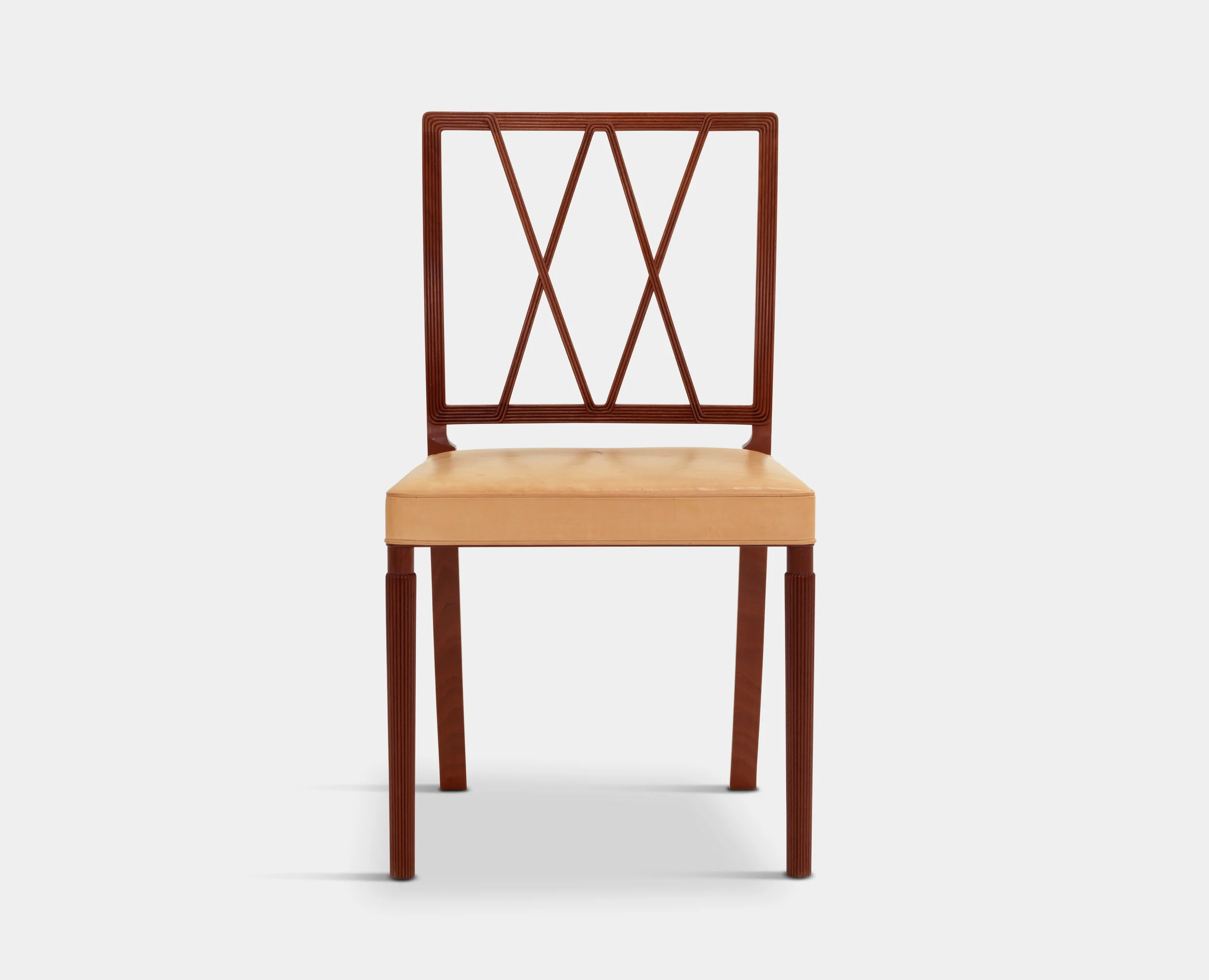   Ole Wanscher dining chair  - designed 1953, crafted 2012. Made in mahogany and leather. 