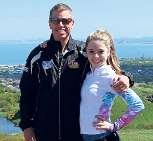 Jack Minacs and his daughter Sarah, a dancer and competitive cheerleader who lives with type 1 diabetes