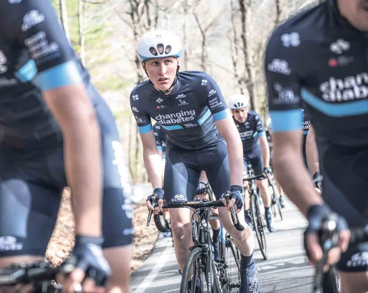Canadian Reid McClure, 21, earned his way onto Team Novo Nordisk through the team’s popular development program. Supplied