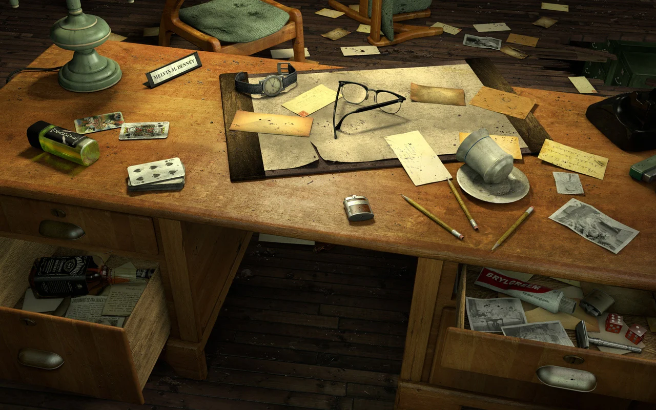 Prison Warden's Desk: HO Scene