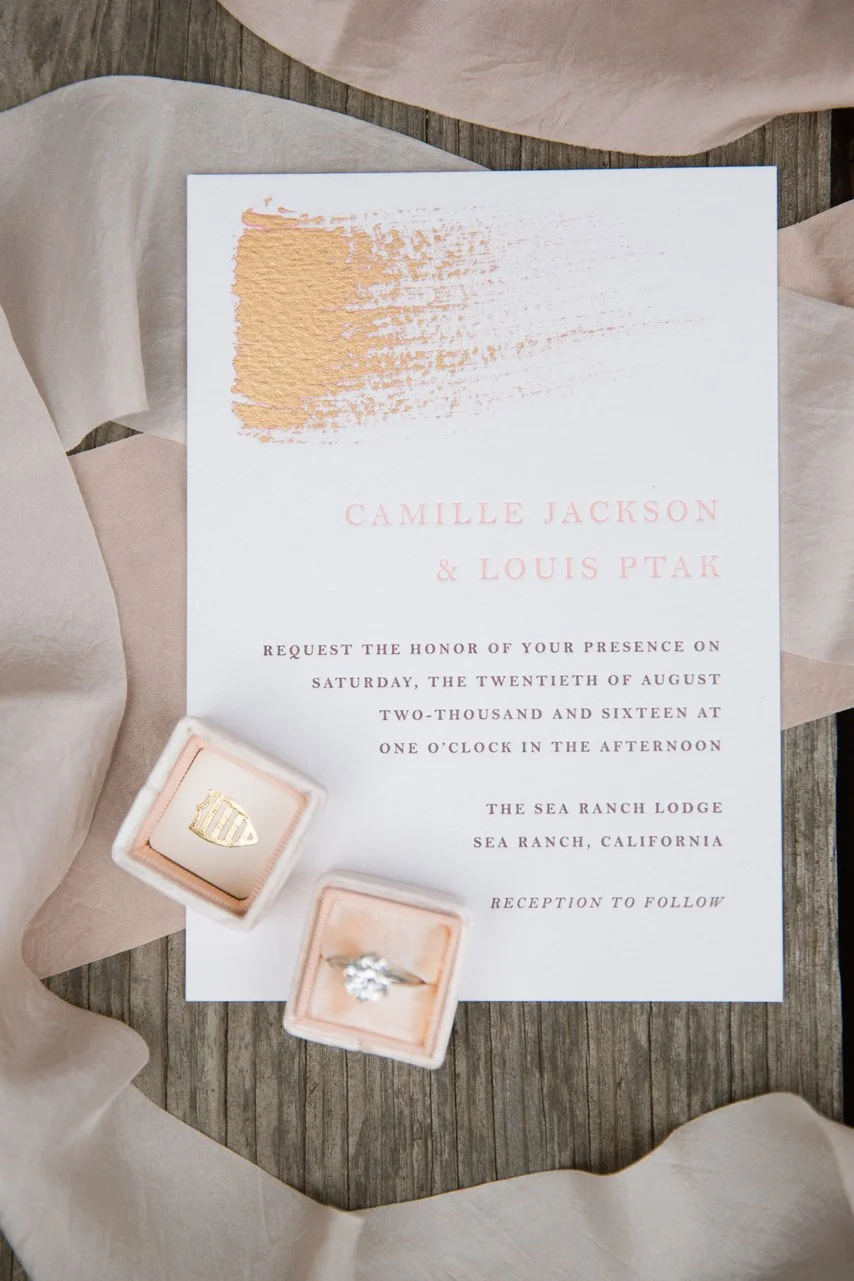 Minted.com Wedding Invitations with Added Touch from the Bride