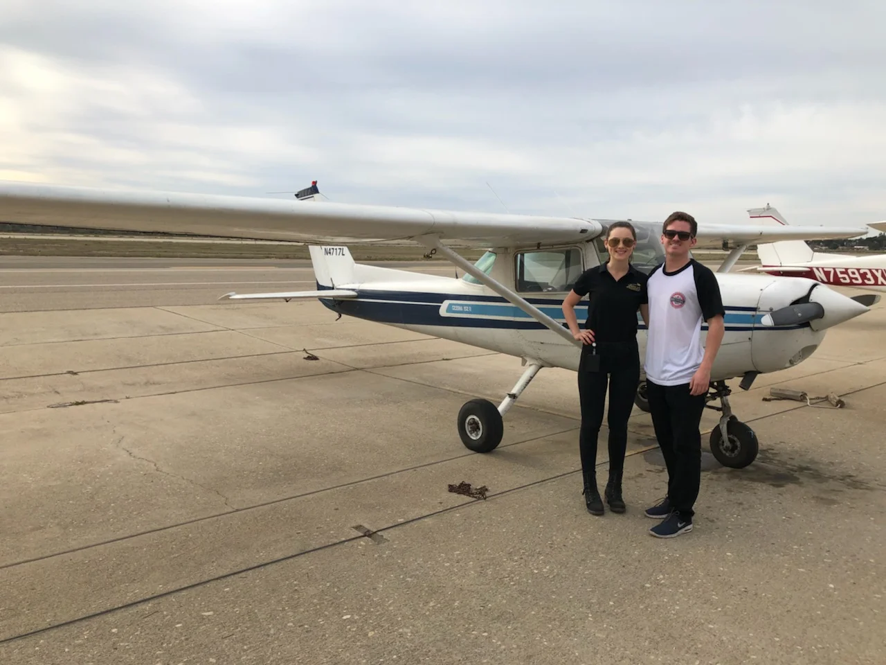 Only two of the pilots in the Barnett family; congrats on your solo Akila!