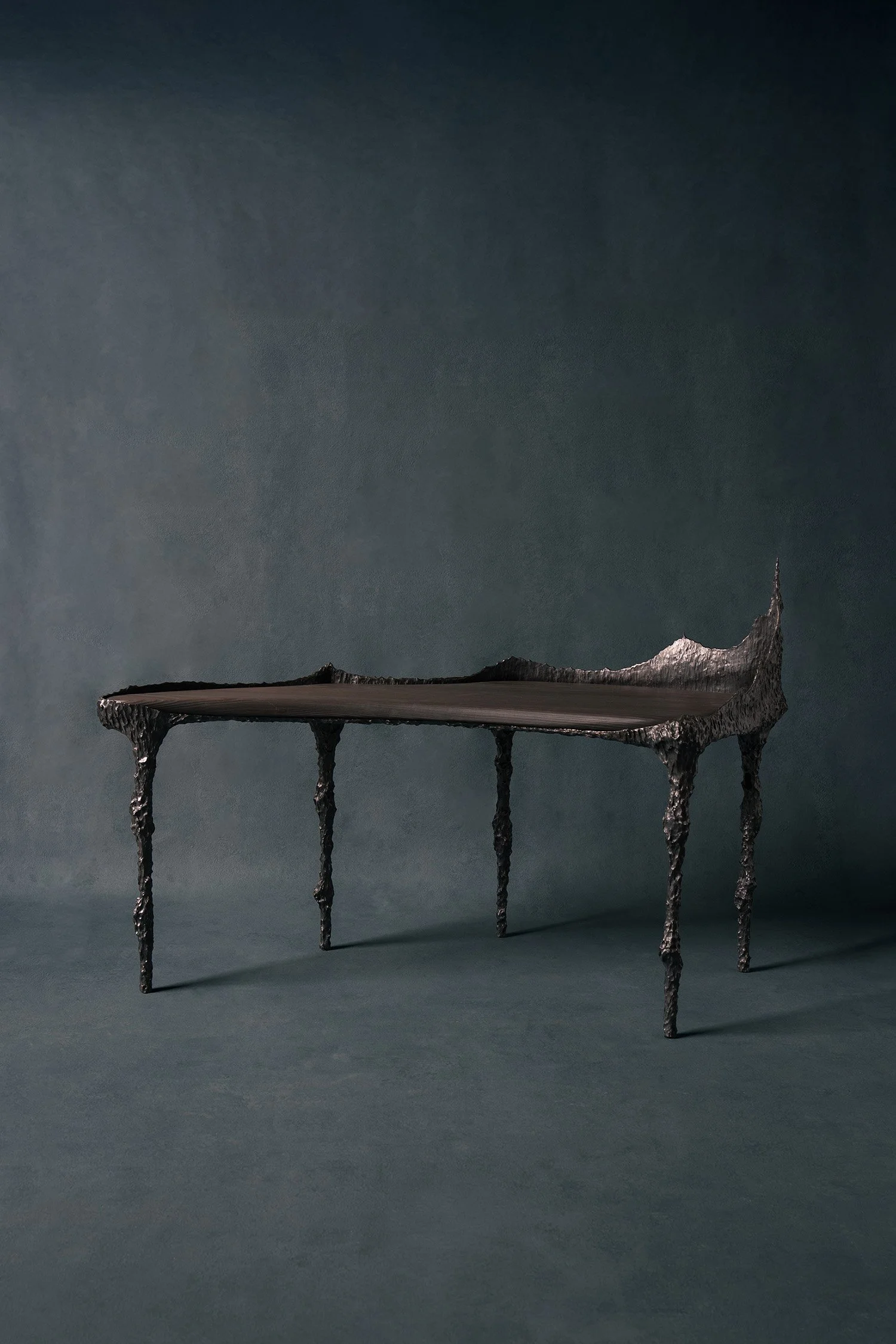 Enjoy the silence study desk - 2026 - WILLIAM GUILLON - Cast bronze - Brushed solid fir wood  -  photo credit Sarah Murillo 1.jpg