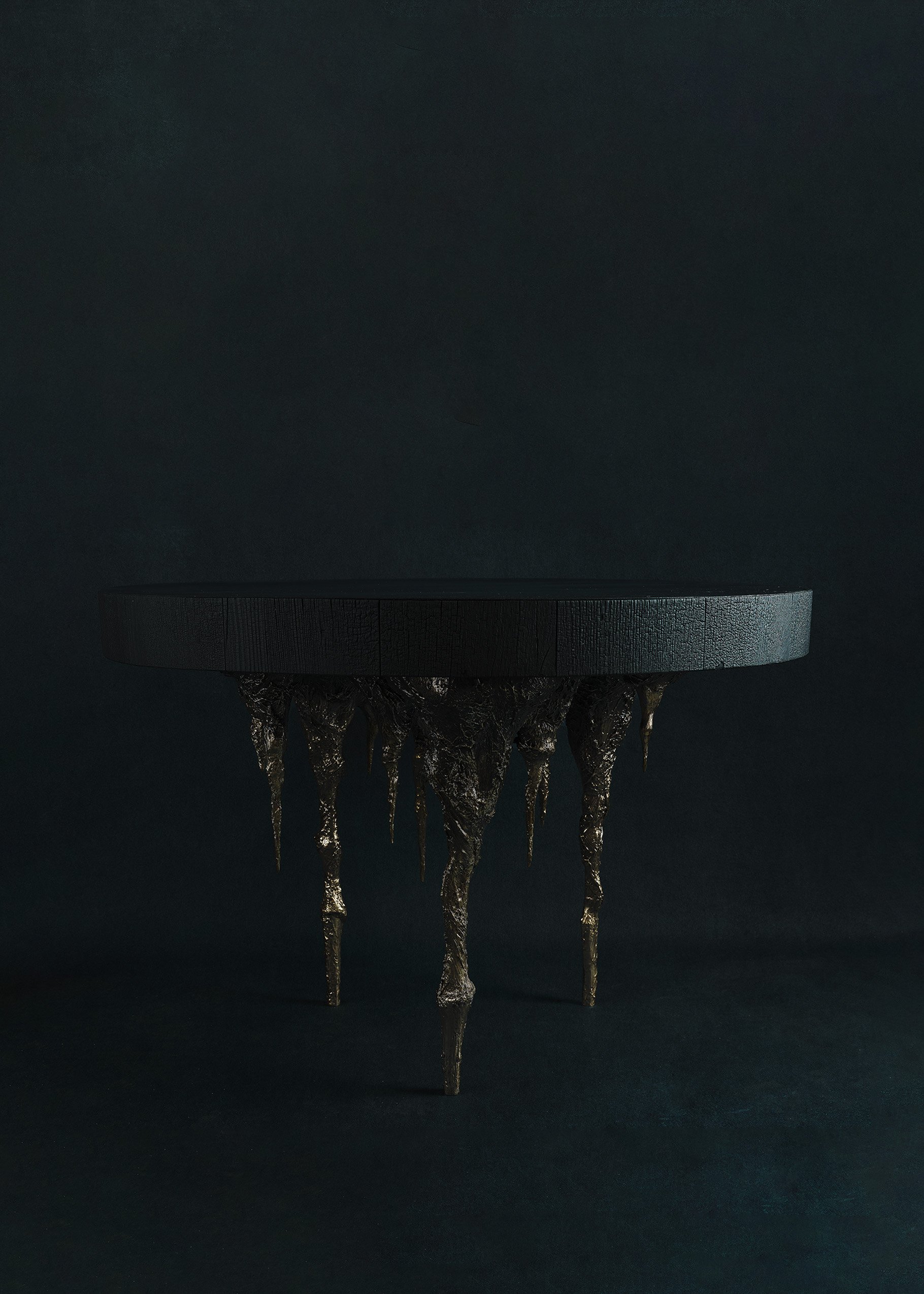 DESANCHANTEE Table - 2024 - WILLIAM GUILLON - cast bronze _ Burned wood - photo credit Nicolas Seurot-1.jpg