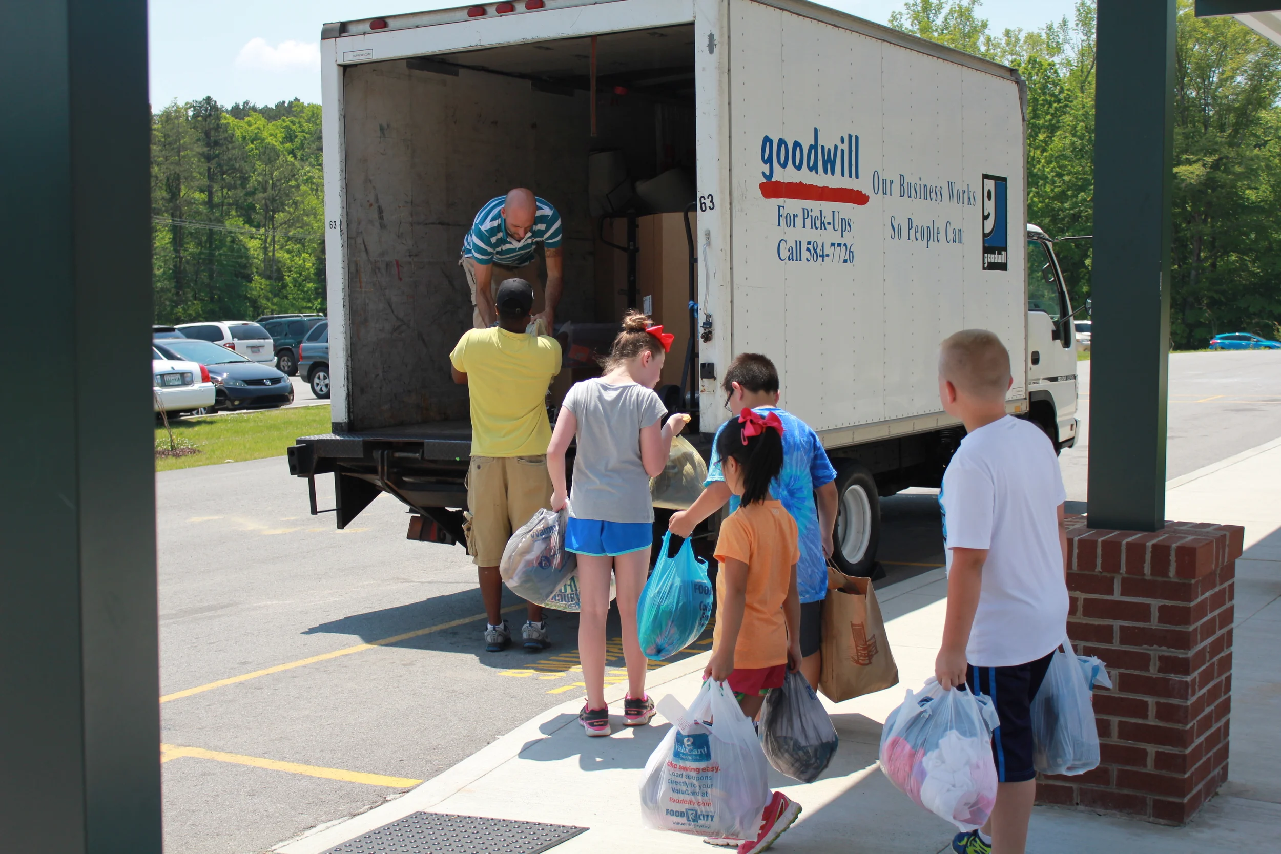 Elementary and Middle School Students Donate Over 16 Tons of Material to Goodwill