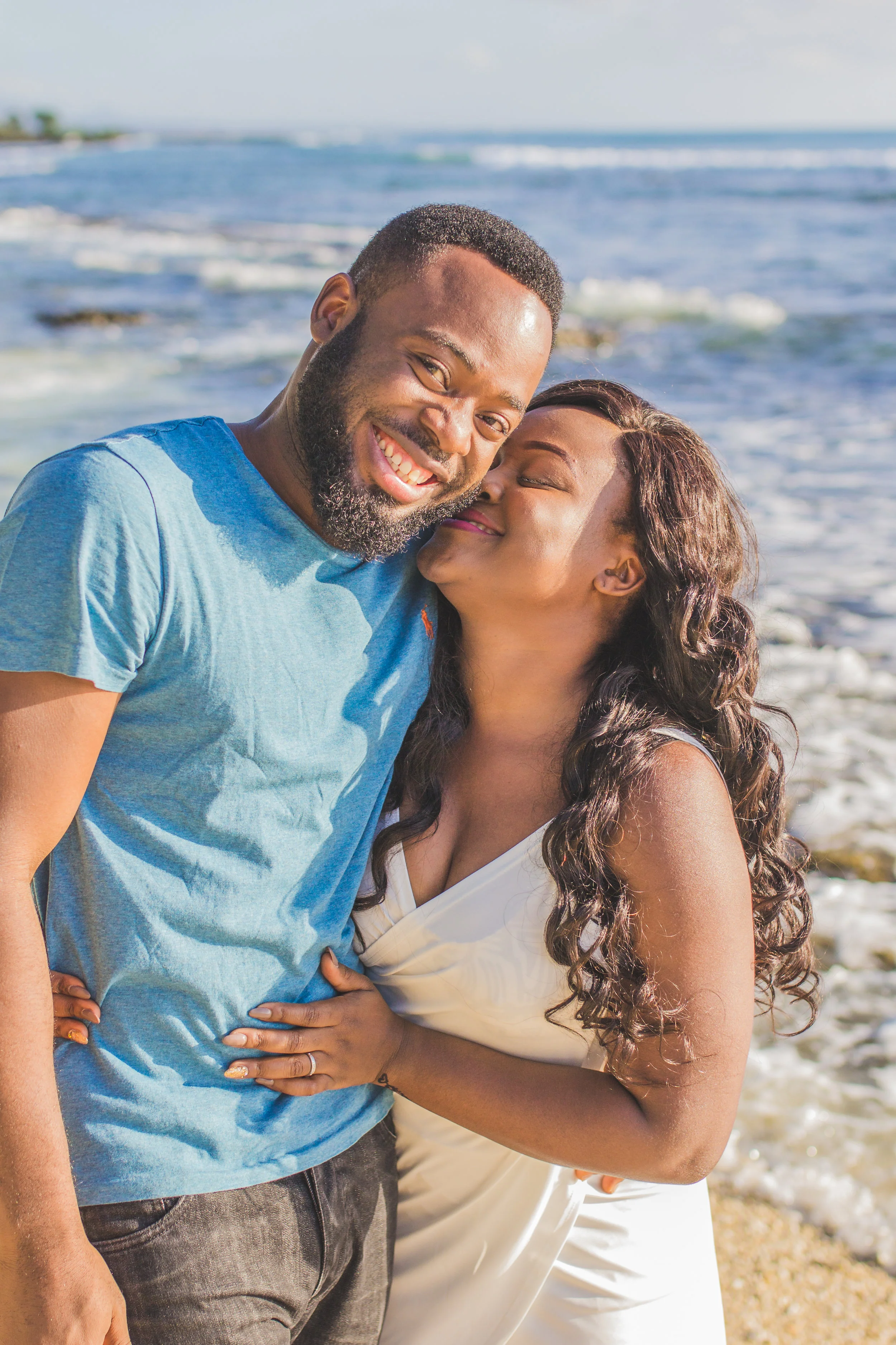 Honeymooners having fun in Mauritius