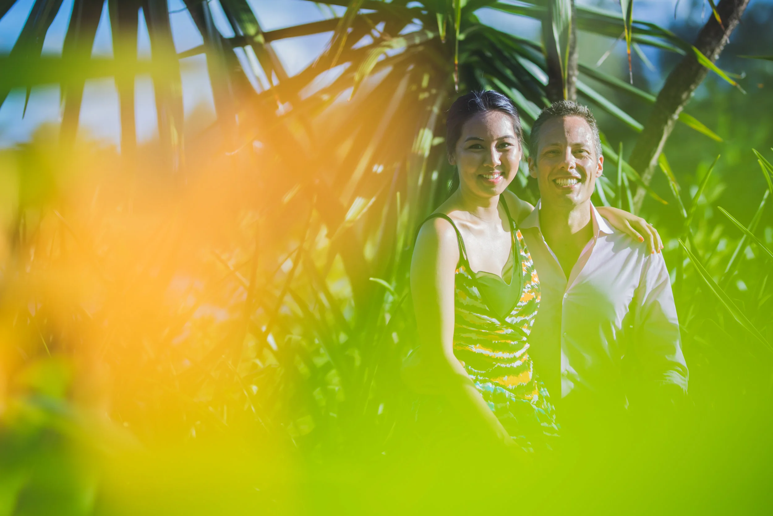 Artistic photo of honeymoon at Four seasons in Mauritius