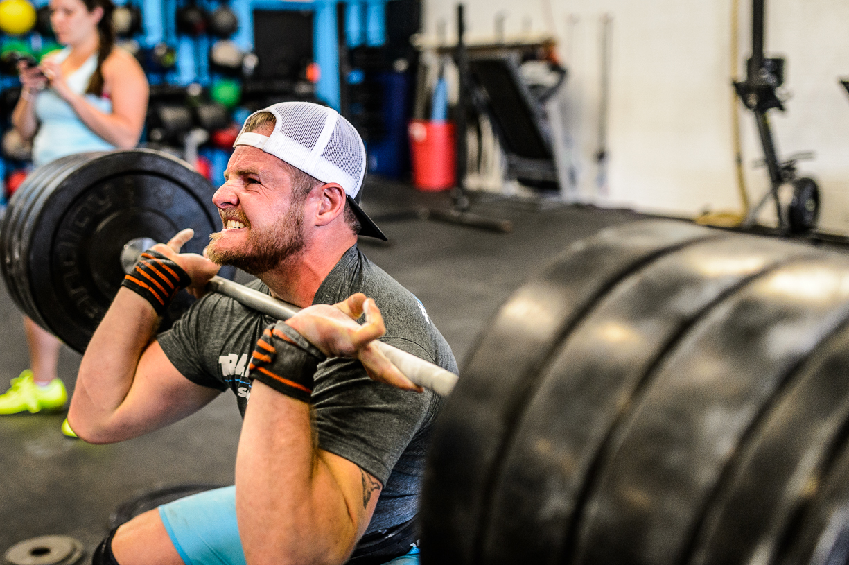 Coach Keith hitting a 385lb front squat (20LB PR)