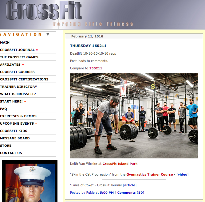 Did Everyone catch Coach Keith (along with the rest of the coaching staff( on CrossFit.com yesterday?
