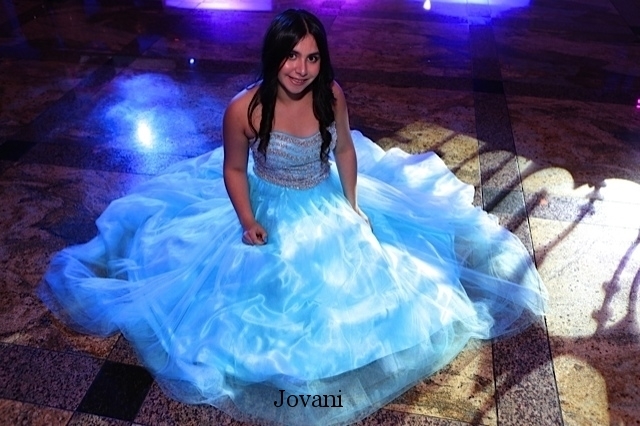 Bat Mitvah girl in a Jovani gown