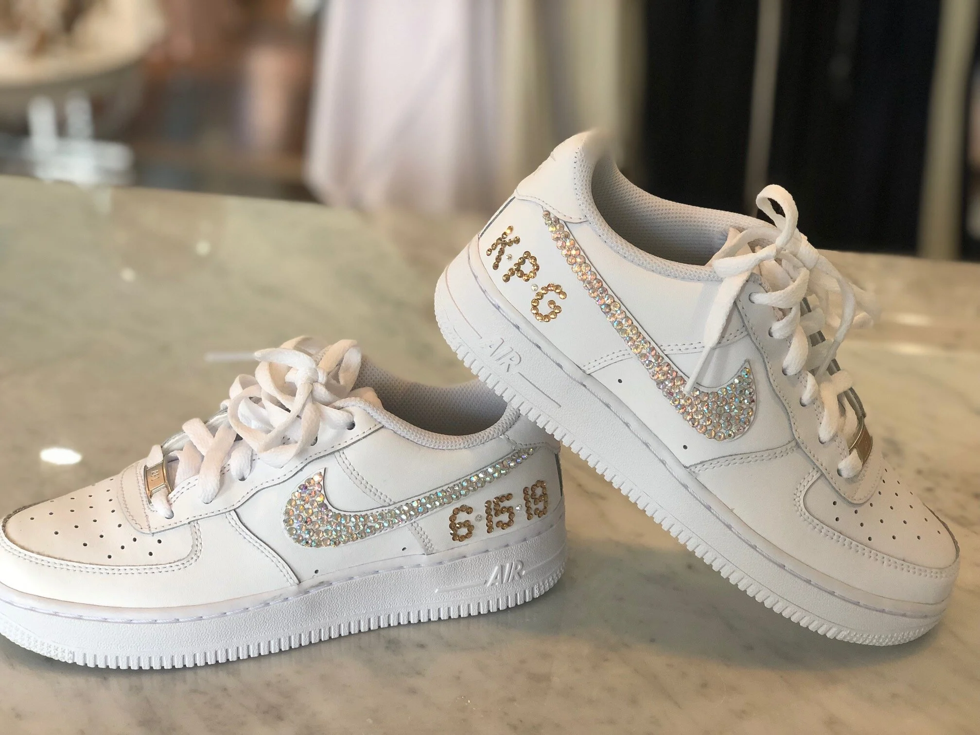 Bedazzled tennis shoes on sale