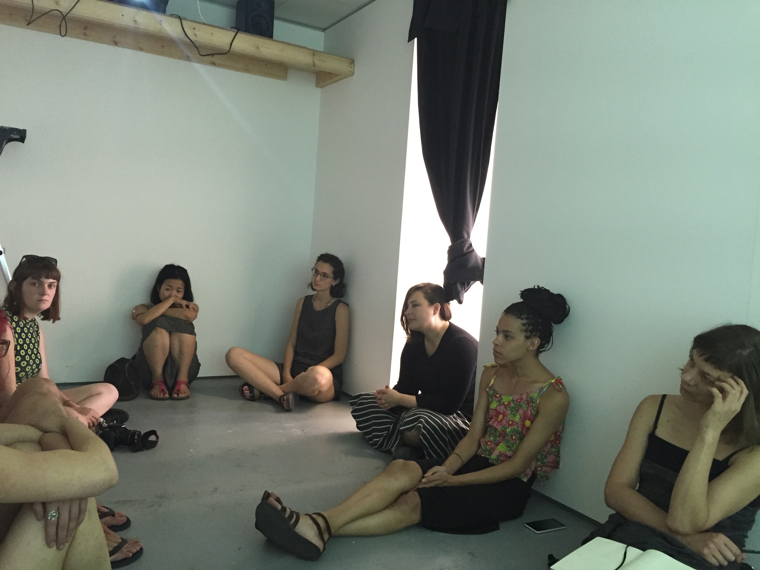 Introducing ourselves, whilst hiding from the hottest day of the year so far. 