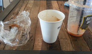 Better Buzz Coffee – remnants of a cookie, macchiato (?) and smoothie