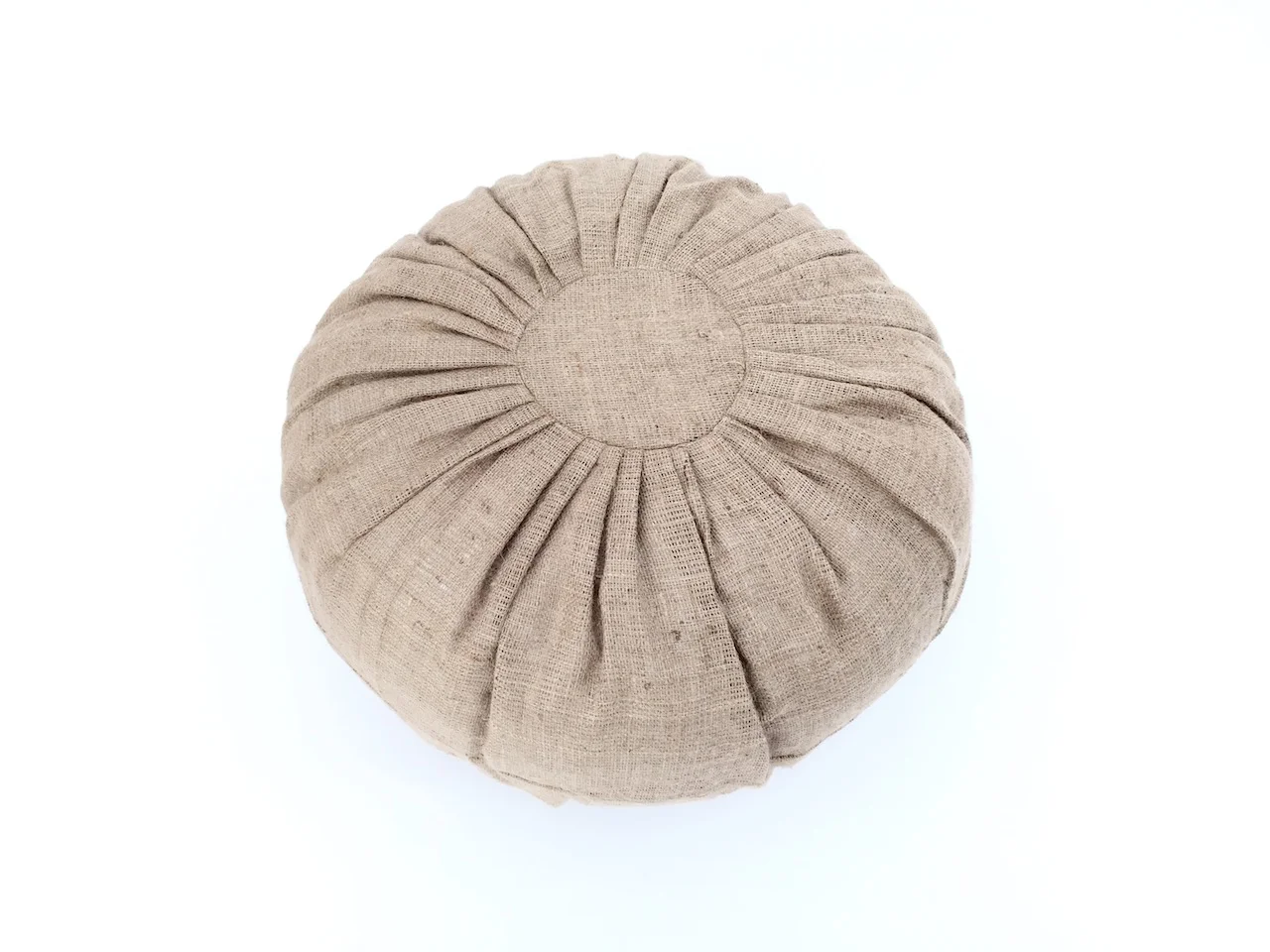 Burlap Pouf
