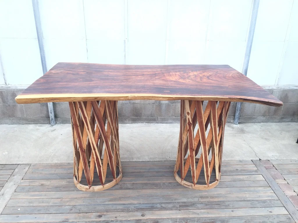 Walnut Acacia & Equipales Bar