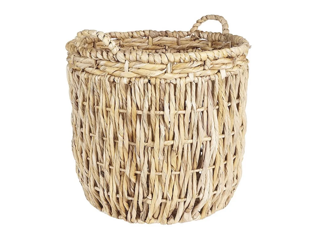 Lg Leaf Rope Basket