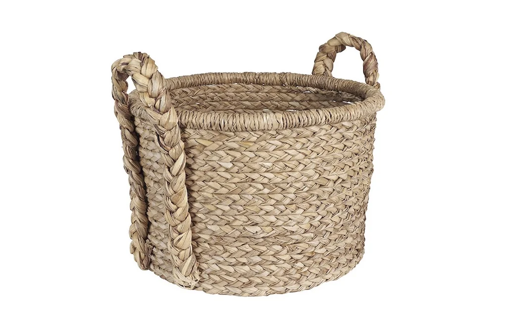 Lg Basket w Braided Handle