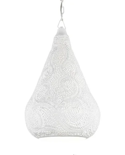 WHITE TAJ TEARDROP LANTERN